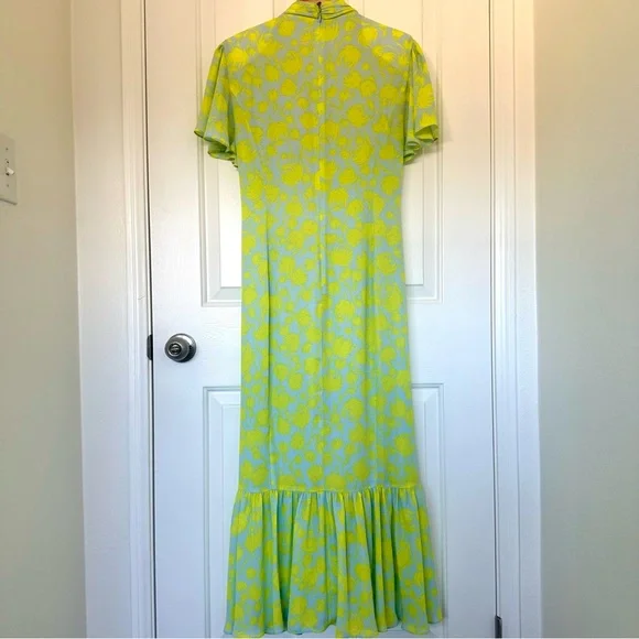 NWT cinq a' sept Floral Ruched High-Low Midi Dress Size 6 - Picture 7 of 9